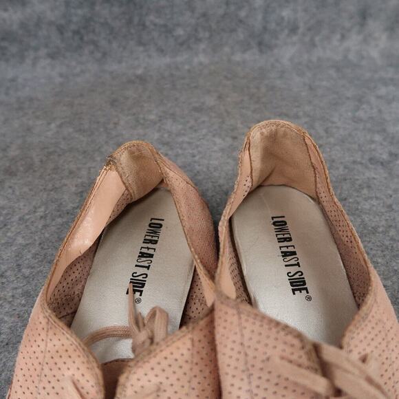 Lower East Side Shoes Womens 8 Oxford Flats Lace Up Fashion Casual Perforated - Picture 13 of 13